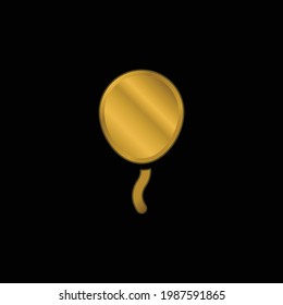 Balloon gold plated metalic icon or logo vector