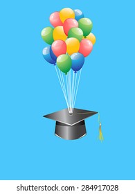 balloon graduation cap