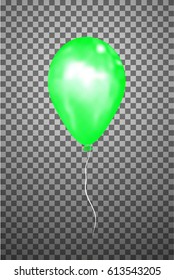 Balloon green on a transparent background.Vector Eps10.
