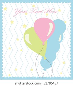 Balloon greeting card/Template