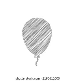 Icono del vector de esbozo gris de globo. Firma de vector para aplicaciones móviles y sitios web