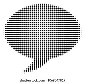 Balloon halftone vector icon. Illustration style is dotted iconic Balloon icon symbol on a white background. Halftone matrix is round elements.