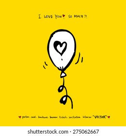 balloon / Hand drawn illustration - vector