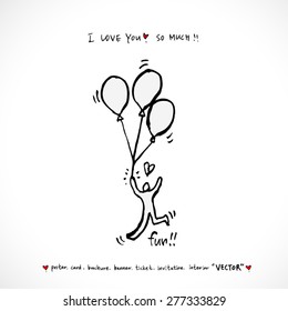 balloon / Hand drawn illustrations - vector