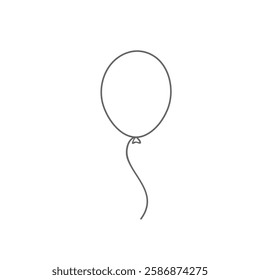 Balloon hand drawn outline vector illustration