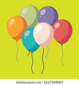 Balloon Hand Drawn Vector Illustration Design.