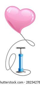 Balloon Heart And Pump