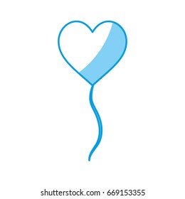 balloon in heart shape icon 