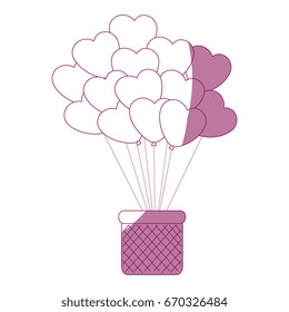 balloon in heart shape icon