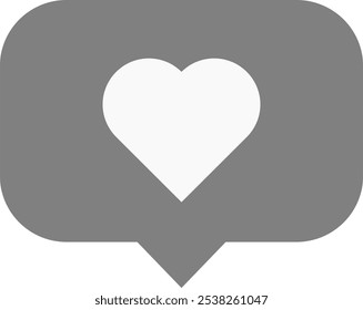 Globo con corazón. Icono de corazón simple.