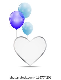 Balloon  heart vector illustration background