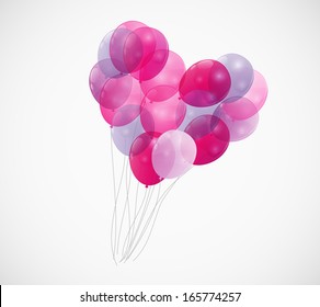 Balloon  heart vector illustration background