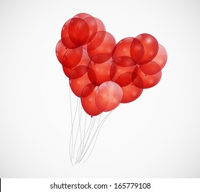 Balloon  heart vector illustration background