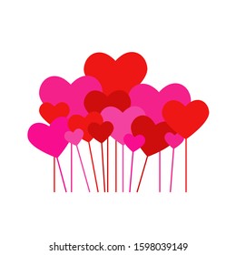 Balloon hearts set for design. hearts set for the holiday. Balloon heart