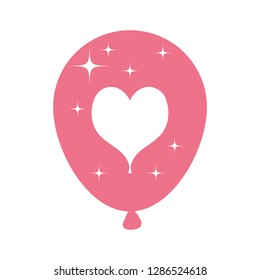 balloon helium floating with heart