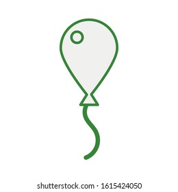 balloon helium floating isolated icon vector illustration design