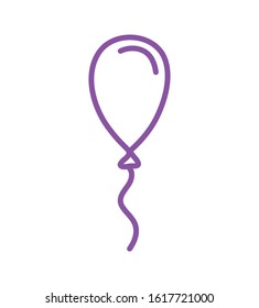 balloon helium floating isolated icon vector illustration design