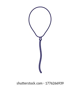balloon helium floating isolated icon vector illustration design