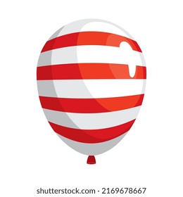 Ballonhelium mit roten Streifen