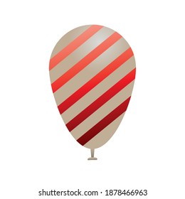 balloon helium with red and white striped vector illustration design
