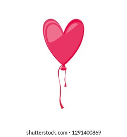 balloon helium in shape heart