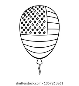 balloon helium with USA flag
