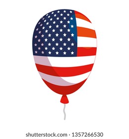 balloon helium with USA flag