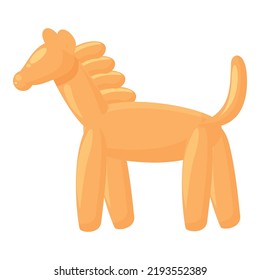 Balloon horse icon cartoon vector. Animal toy. Air horse