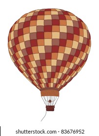 Balloon hot air Vintage Vector Illustration