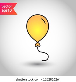 Balloon icon. Air ball flat symbol. Helium balloon vector sign. EPS 10