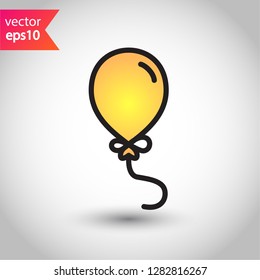 Balloon icon. Air ball flat symbol. Helium balloon vector sign. EPS 10