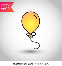 Balloon icon. Air ball flat symbol. Helium balloon vector sign. EPS 10