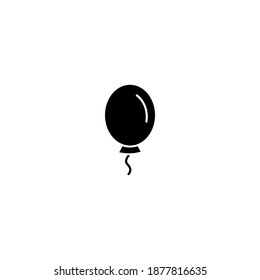 Balloon icon. Baby icon. Simple, flat, black, glyph.