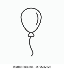 Balloon icon in black and white outlined stroke