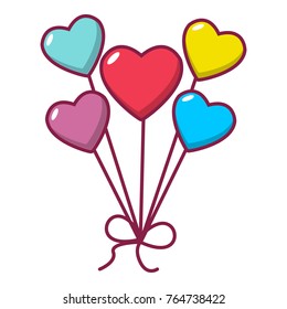 Balloon icon. Cartoon illustration of balloon vector icon for web