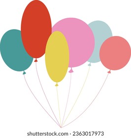 balloon icon, christmas icons, christmas elements, vector icons for holidays, flat christmas icons, vector icons of winter holidays