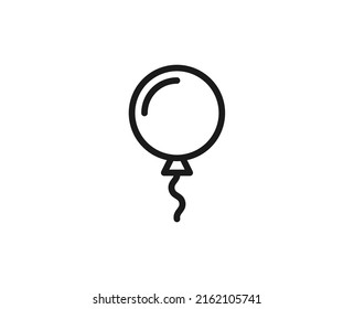 Balloon icon concept. Single premium editable stroke pictogram perfect for logos, mobile apps, online shops and web sites. Vector symbol isolated on white background. 
