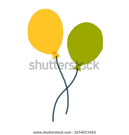 Balloon Icon – Cute Hand-drawn Vector for Baby Party and Celebration Design