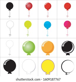 Balloon icon design on white background