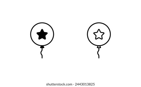Ballon-Icon-Design mit weißem Hintergrund Stock-Illustration