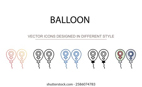 Balloon icon design with white background stock illustration
