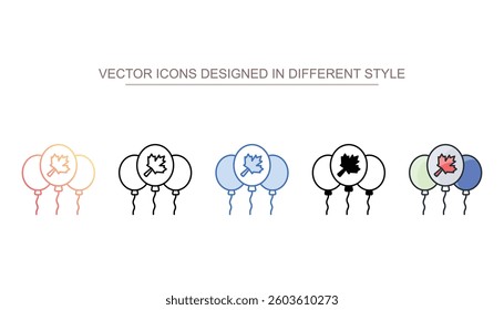 Balloon icon design with white background stock illustration