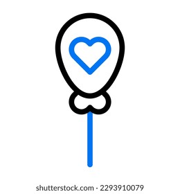 balloon icon duocolor blue black colour mother day illustration vector element and symbol perfect.