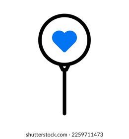 balloon icon duotone blue style valentine illustration vector element and symbol perfect. Icon sign from modern collection for web.