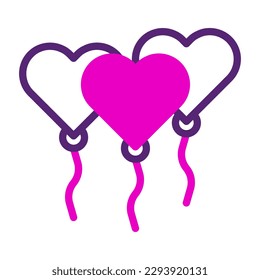 balloon icon duotone pink purple colour mother day illustration vector element and symbol perfect.