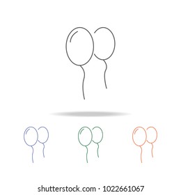 Balloon icon. Element of a party multi colored icon for mobile concept and web apps. Thin line icon for website design and development, app development. Premium icon on white background