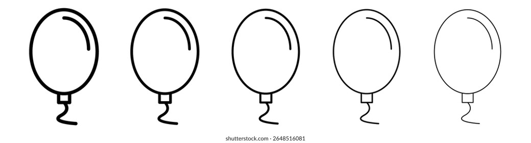 Balloon icon filled flat sign concept for web design.