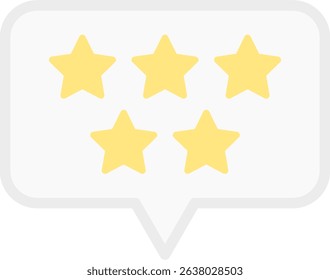 Balloon Icon with Five-Star Rating