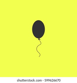 Balloon icon flat. Black pictogram on white background. Vector illustration symbol and bonus button
