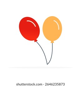 balloon icon, flat colored vector. modern and minimalist design